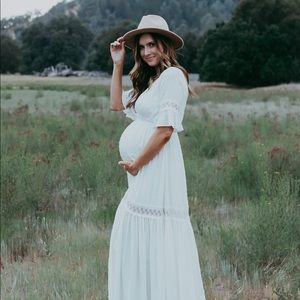 Beautiful Baltic Born white maxi dress with slip